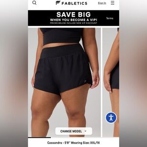 FABLETICS Women's Black Sun Chaser 3” Shorts With Pocket